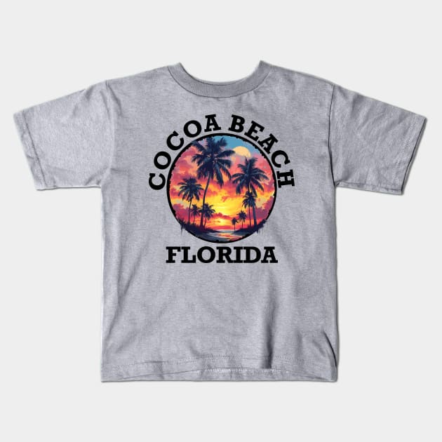 Cocoa Beach Florida Kids T-Shirt by VelvetRoom
